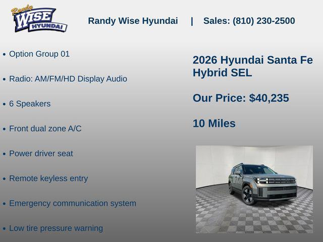 new 2026 Hyundai Santa Fe car, priced at $40,235