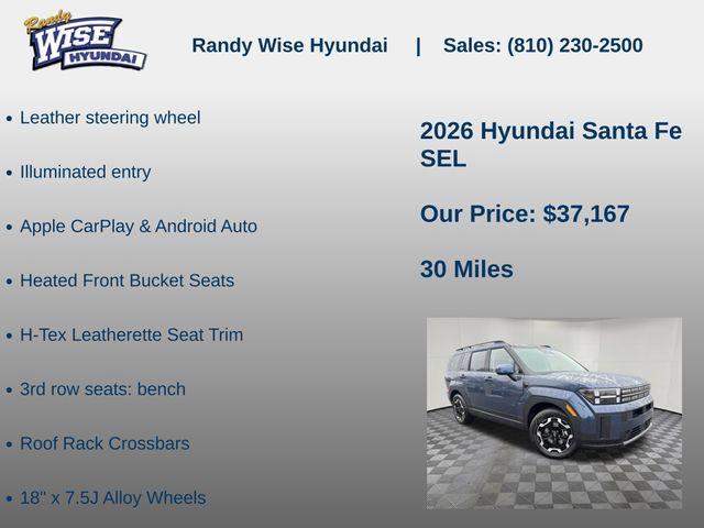 new 2026 Hyundai Santa Fe car, priced at $37,167