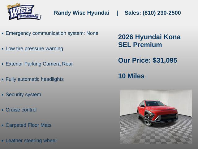 new 2026 Hyundai Kona car, priced at $31,095