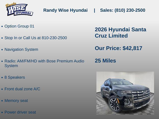 new 2026 Hyundai SANTA CRUZ car, priced at $42,817