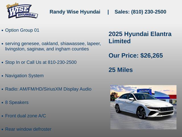 new 2025 Hyundai Elantra car, priced at $26,265