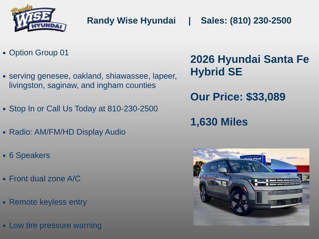 new 2026 Hyundai Santa Fe car, priced at $33,089
