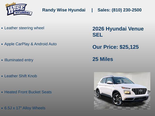 new 2026 Hyundai Venue car, priced at $25,125