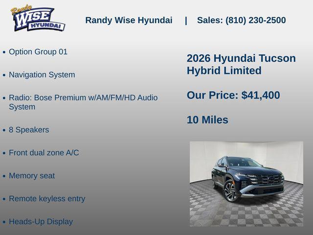 new 2026 Hyundai TUCSON Hybrid car, priced at $41,400