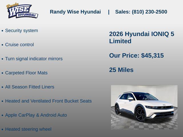 new 2026 Hyundai IONIQ 5 car, priced at $45,315
