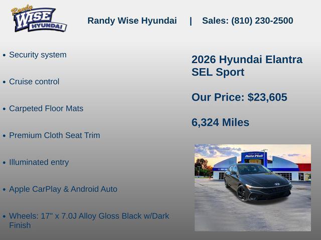 new 2026 Hyundai Elantra car, priced at $23,605