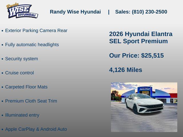 new 2026 Hyundai Elantra car, priced at $25,515