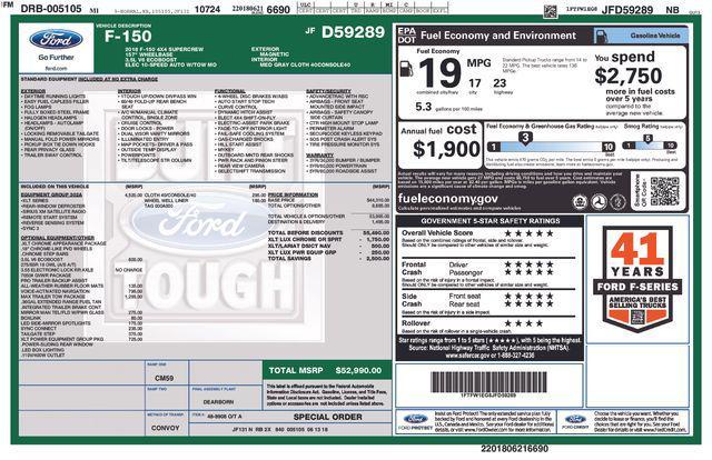 used 2018 Ford F-150 car, priced at $14,998