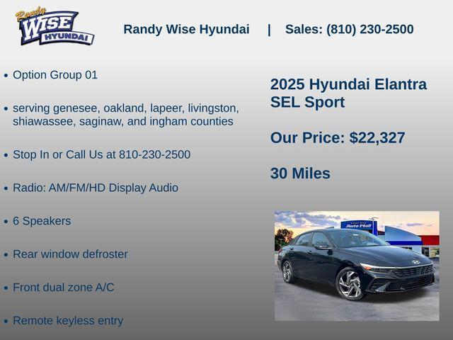 new 2025 Hyundai Elantra car, priced at $22,327