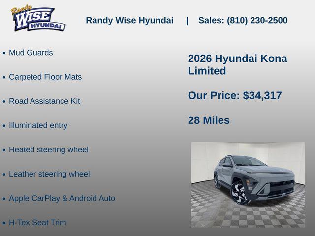new 2026 Hyundai Kona car, priced at $34,317