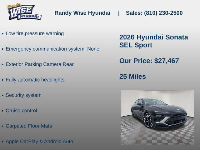 new 2026 Hyundai Sonata car, priced at $27,467