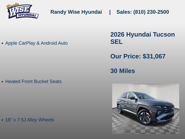 new 2026 Hyundai Tucson car, priced at $31,067