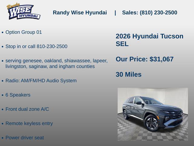 new 2026 Hyundai Tucson car, priced at $31,067