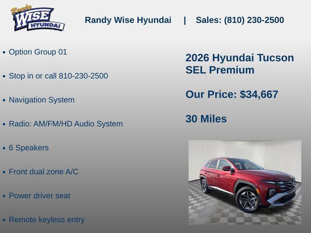 new 2026 Hyundai Tucson car, priced at $34,667