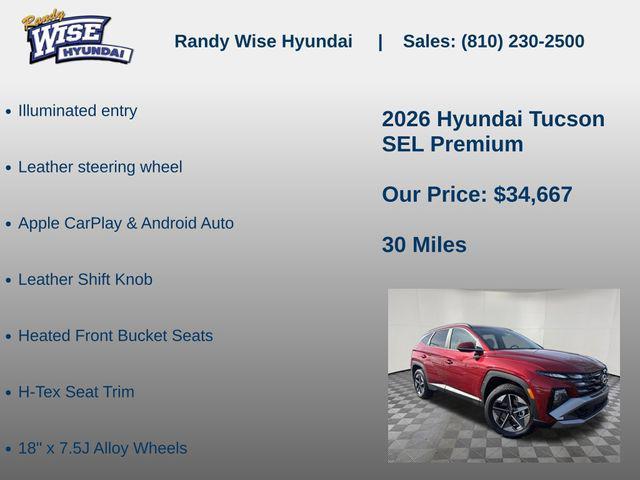 new 2026 Hyundai Tucson car, priced at $34,667