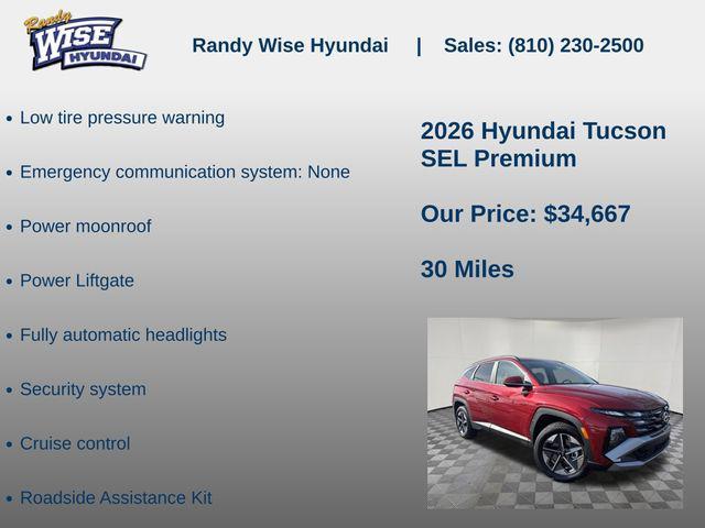 new 2026 Hyundai Tucson car, priced at $34,667