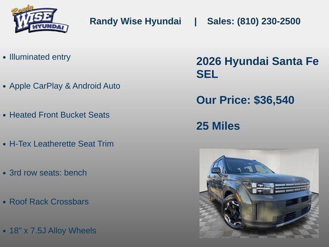 new 2026 Hyundai Santa Fe car, priced at $36,540