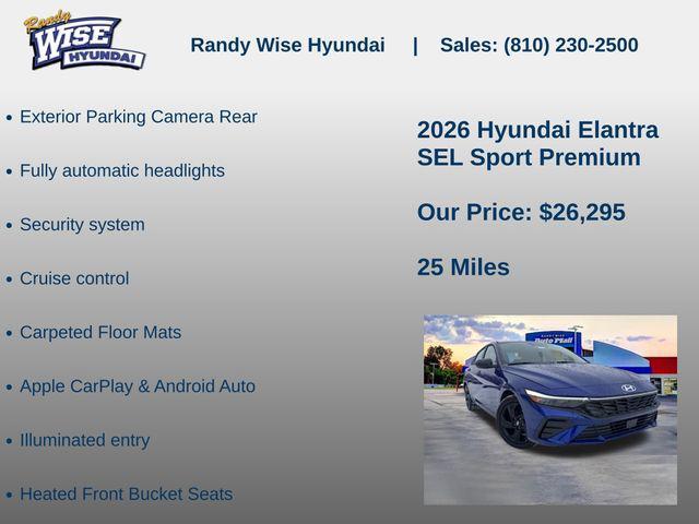 new 2026 Hyundai Elantra car, priced at $26,295