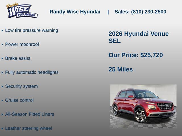 new 2026 Hyundai Venue car, priced at $25,720