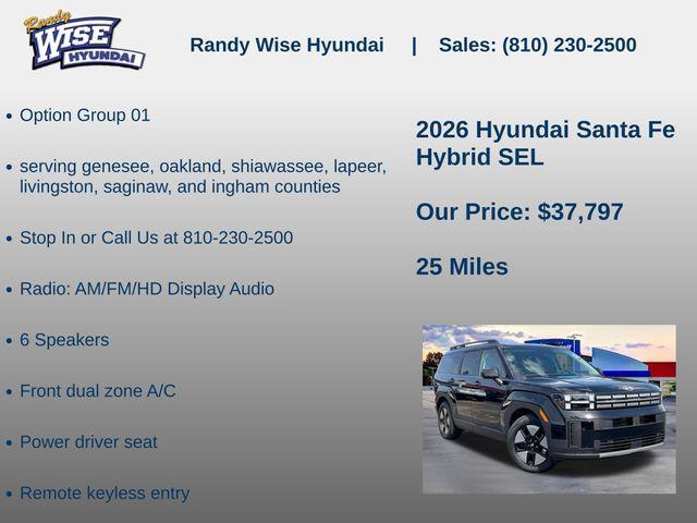 new 2026 Hyundai Santa Fe car, priced at $37,797