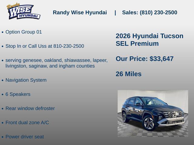 new 2026 Hyundai Tucson car, priced at $33,647
