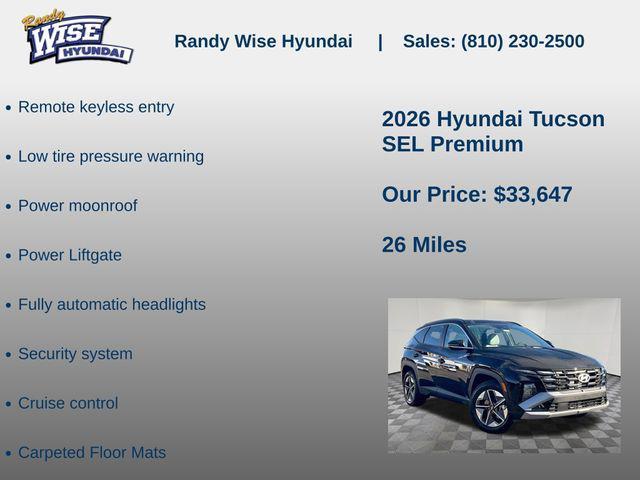 new 2026 Hyundai Tucson car, priced at $33,647