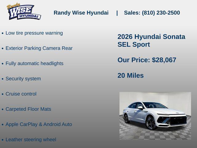 new 2026 Hyundai Sonata car, priced at $28,067