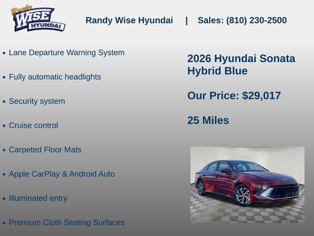 new 2026 Hyundai Sonata Hybrid car, priced at $29,017
