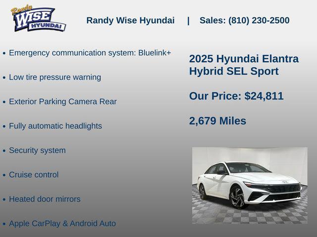 new 2025 Hyundai ELANTRA HEV car, priced at $24,811