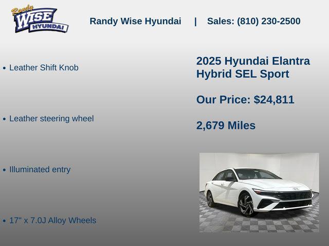 new 2025 Hyundai ELANTRA HEV car, priced at $24,811