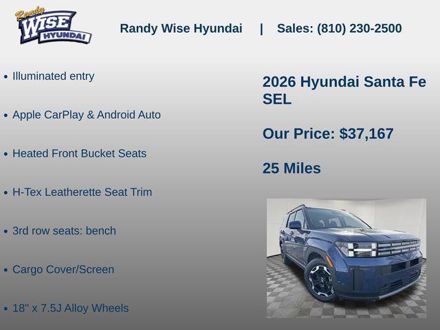 new 2026 Hyundai Santa Fe car, priced at $37,167