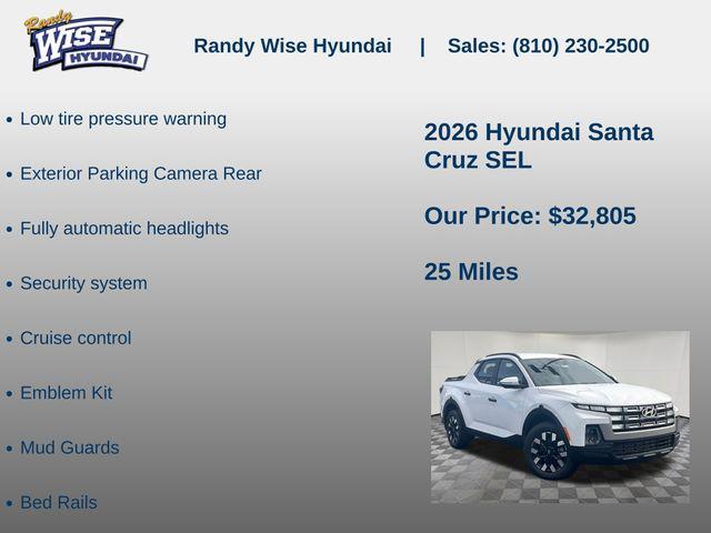 new 2026 Hyundai SANTA CRUZ car, priced at $32,805