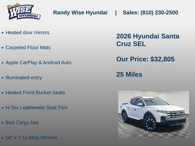 new 2026 Hyundai SANTA CRUZ car, priced at $32,805