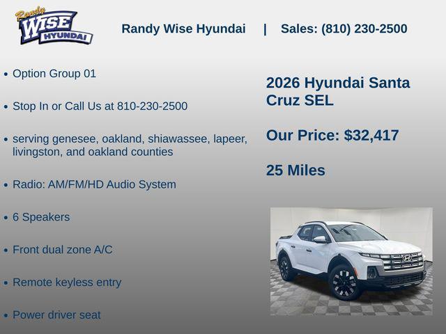 new 2026 Hyundai SANTA CRUZ car, priced at $32,417
