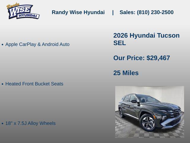 new 2026 Hyundai Tucson car, priced at $29,467