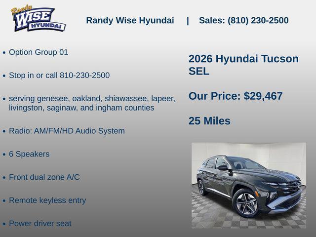 new 2026 Hyundai Tucson car, priced at $29,467