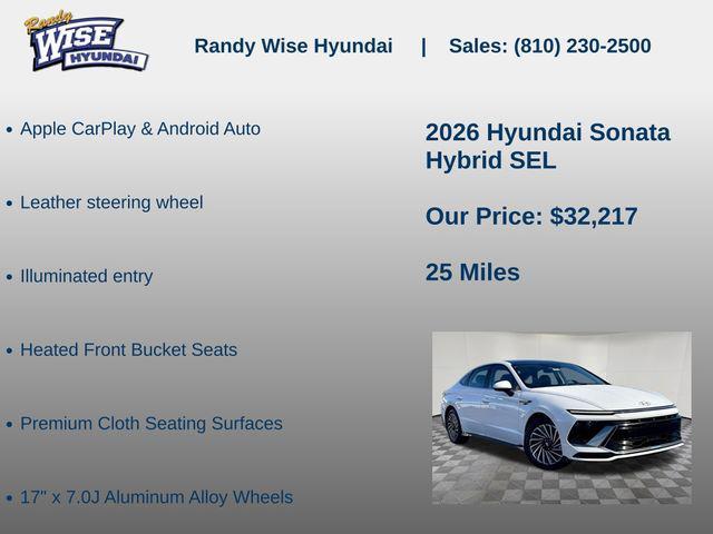 new 2026 Hyundai Sonata Hybrid car, priced at $32,217
