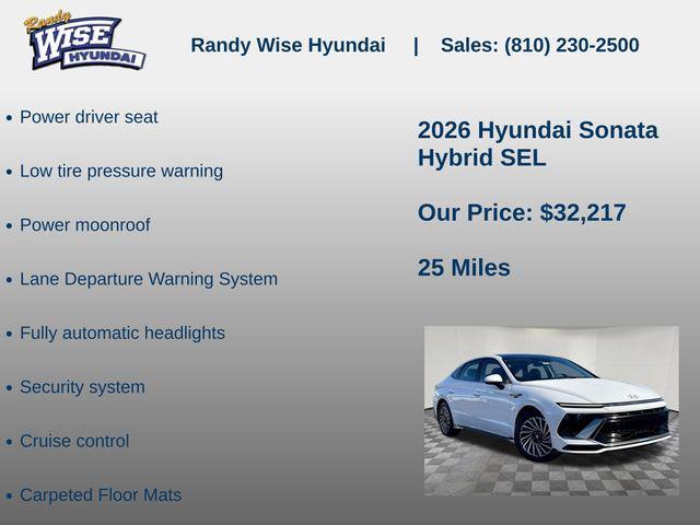 new 2026 Hyundai Sonata Hybrid car, priced at $32,217