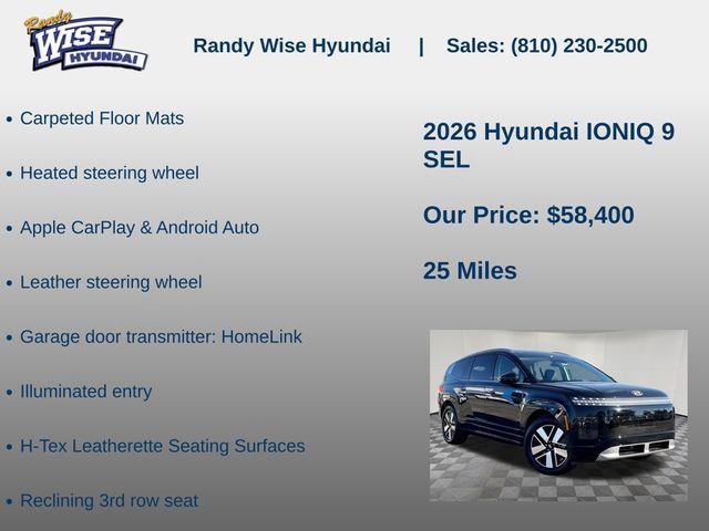 new 2026 Hyundai IONIQ 9 car, priced at $58,400