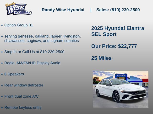 new 2025 Hyundai Elantra car, priced at $22,777