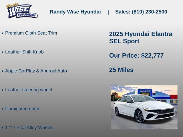 new 2025 Hyundai Elantra car, priced at $22,777