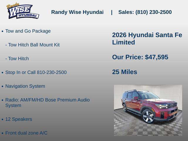 new 2026 Hyundai Santa Fe car, priced at $47,595