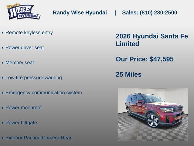 new 2026 Hyundai Santa Fe car, priced at $47,595