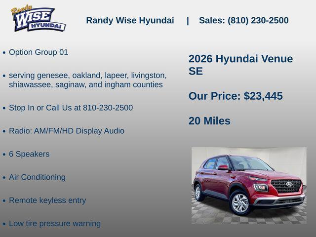 new 2026 Hyundai Venue car, priced at $23,445