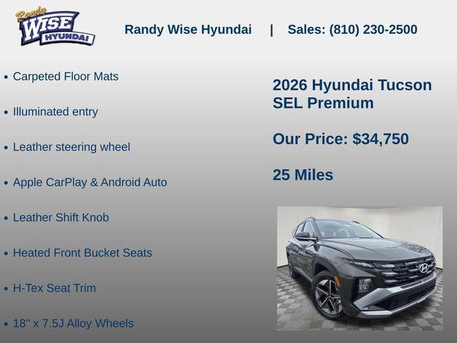 new 2026 Hyundai Tucson car, priced at $34,750