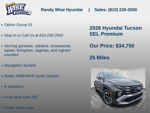 new 2026 Hyundai Tucson car, priced at $34,750