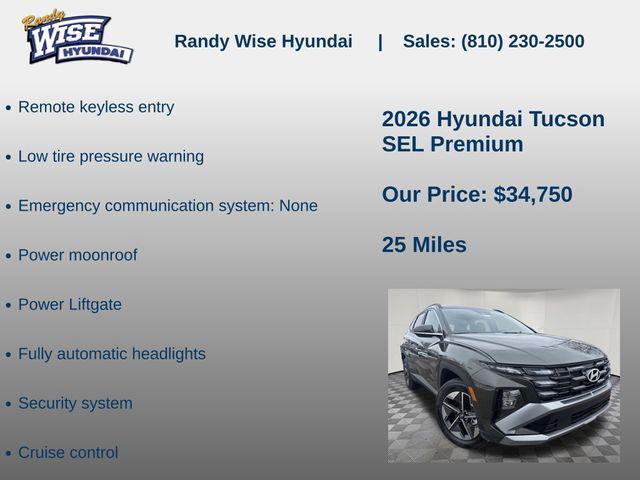 new 2026 Hyundai Tucson car, priced at $34,750