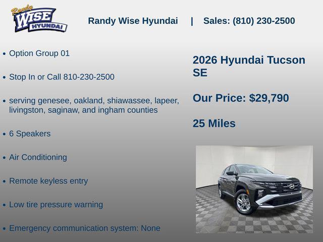 new 2026 Hyundai Tucson car, priced at $29,790