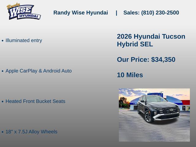 new 2026 Hyundai TUCSON Hybrid car, priced at $34,350