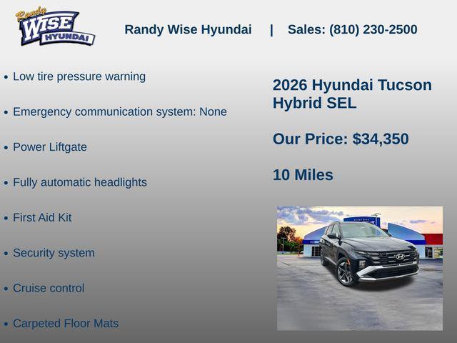 new 2026 Hyundai TUCSON Hybrid car, priced at $34,350